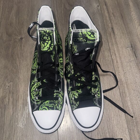 Converse CTAS Pro High Blk/Green Monster Canvas Shoe Men 10.5/Wm 12.5 A04140C - Picture 5 of 8